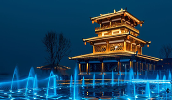 【酒店套餐】天鹅湖度假酒店+沔阳小镇+飞车表演+早餐