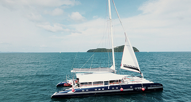 普吉岛皇帝岛+珊瑚岛一日游【（欧泊号开放式双层双体帆船）懒人团时尚派对】