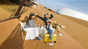 银川镇北堡西部影城+西夏陵+中卫沙坡头+阿拉善盟腾格里沙漠三日游【宁夏全景/星空露营/五湖穿越/家庭亲子游】