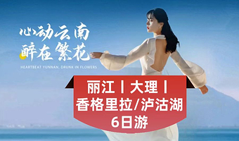 丽江千古情+蓝月谷+理想邦+崇圣寺三塔+泸沽湖六日游【单人可拼房丨纯玩0购住四钻丨雪山大索丨香格里拉+虎跳峡】