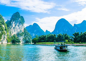 桂林阳朔+漓江三日游【（跟团游）兴坪漓江/三星船游漓江+遇龙河竹筏漂流+银子岩+十里画廊+世外桃源+日月双塔】