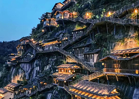 【酒店套餐】望仙谷悬崖民宿酒店1晚+双人门票+双人自助早餐+免费停车+赠送泳池体验