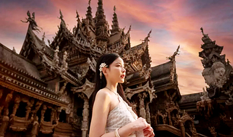 芭堤雅真理寺一日游【真理寺门票／中文讲解／当天可定／极速出票／拍照出片／好评返现／芭堤雅热门景点】