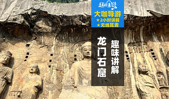 龙门石窟120分钟资深导游人工讲解20人内拼团+无线耳麦