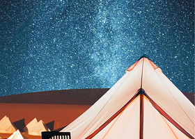 中卫腾格里沙漠星空露营/篝火晚会/沙漠烧烤/沙漠游玩项目二日游【中卫市区接送★星空露营★摩洛哥摆拍】