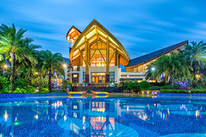 【春节特惠】英德宝墩湖湖山温泉度假村2天1晚+自助早餐+无限次温泉+威尼斯泳道+亲亲鱼疗+干湿蒸+石板床