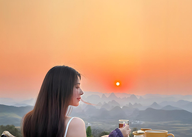 【摄影打卡地】阳朔千里江山图+云端咖啡-观日出/日落+阳朔往返直通车