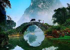 【私家团包车游玩】广东小桂林清远英西峰林走廊彭家祠+小赵州桥+T3茶园一天游<体验茶文化/避暑+广州接送