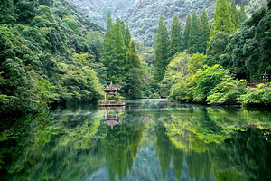 【周末不加价★景区内】1晚或2晚★宁海天明山森林温泉大酒店+双早+双人宁海森林温泉门票-天明山国家森林公园