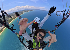 河北邢台沙河西西里滑翔伞飞行体验【专业教练一带一飞行体验】