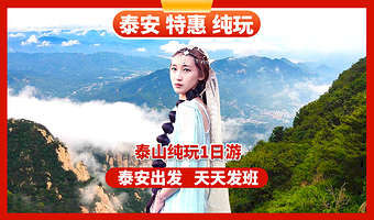 泰山风景区一日游【泰安出发-中天门+南天门+五岳独尊石|纯玩无购物|优秀导游|可体验索道】