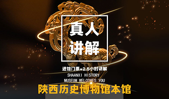 【拼小团含预约】陕西历史博物馆门票+基础馆+珍宝馆2.5小时文史讲解+无线耳麦+刷身份证原件入馆 多套餐可选