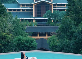 惠州龙门地派温泉度假酒店套餐住宿1晚含早餐温泉心形泳池近云顶
