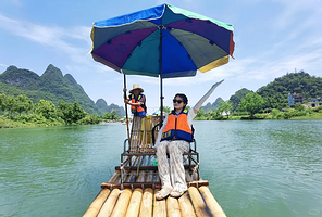 桂林遇龙河竹筏漂游+漓江竹筏游+二十元人民币背景图+兴坪古镇一日游【品质纯玩小团·无购物】