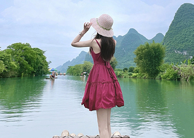 【包车·纯玩特享】阳朔遇龙河竹筏漂流+漓江竹筏+画廊古镇一日游