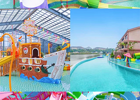 【别墅房】台山悦康桥度假酒店住1晚+无限次温泉+四季水上乐园+自助早餐+嬉水泳道
