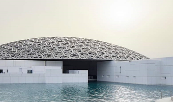阿布扎比卢浮宫一日游【阿布扎比罗浮宫门票，欣赏博物馆蜂巢状的漂浮圆顶和长方体建筑】
