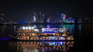 浙江杭州钱塘江夜游游船体验【浙江第一码头出发/夜游钱塘江观两岸灯光秀】