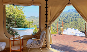 【【酒店套餐】龙岩森林水乡度假村悬崖帐篷1晚+双早+双人森林水乡景区游乐套票