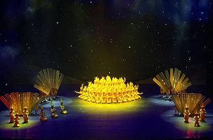 西双版纳“澜沧江·湄公河之夜”歌舞篝火晚会一日游【代订篝火晚会（室内表演+晚餐+放水灯+跳篝火】