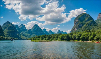 桂林漓江三星游船一日游【桂林必打卡【漓江三星游船】黄布倒影+九马画山+20元背景丨5A漓江一日游】