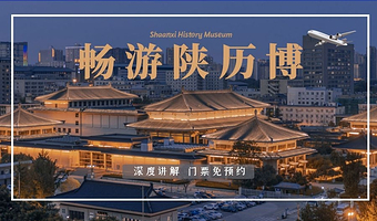 陕西历史博物馆本馆+珍宝馆2.5小时大咖双馆精解+赠无线耳麦-多套餐可选