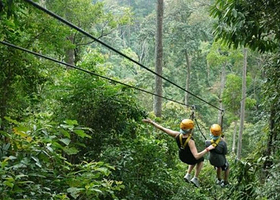 【当天可定】普吉岛卡马拉海景象园半日游 丛林飞跃/大象洗澡/骑大象/驾驶ATV 酒店接送 场次可选