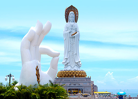 三亚南山文化旅游区+天涯海角一日游【祈福专线+往返接送+门票+可选大小洞天】