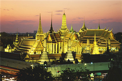 泰国(<em>曼谷</em>、大皇宫、玉佛寺、长尾船游湄南河