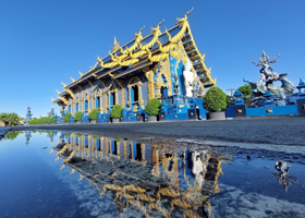 清迈黑庙+蓝庙+长颈族村+金三角+清莱温泉+白庙一日游【9-12人VIP精品小团|中英文导游|泰服+自助餐】