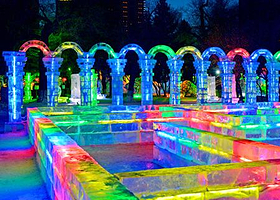 工人体育场冰灯游园会