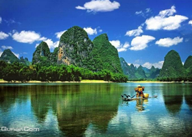 杨堤—九马画山漓江竹筏漂流