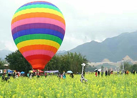 安庆热气球油菜花田