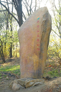 本溪平顶山森林公园旅游指南 平顶山位于本溪市区南,海拔高清图片
