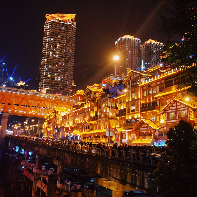 解放碑 洪崖洞夜景图片
