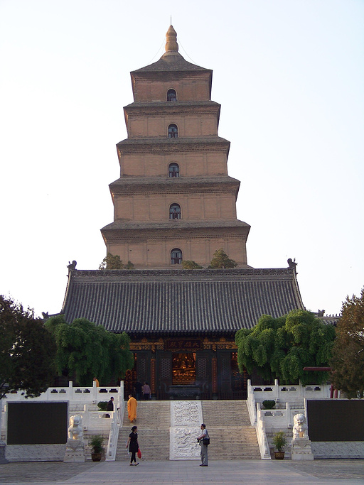 2014爬上大雁塔可以看到西安的景色,值得一去