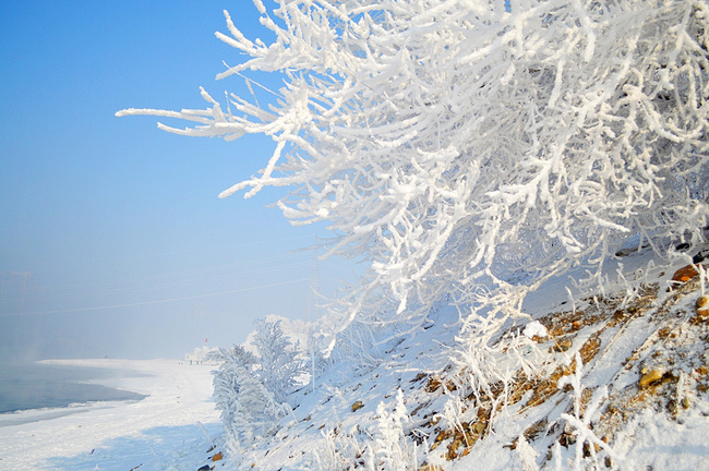 江滨公园,吉林市城区欣赏雾凇最佳地带_吉林旅