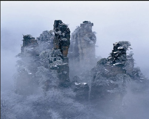 乘天梯 赏雪景 冬日畅游张家界