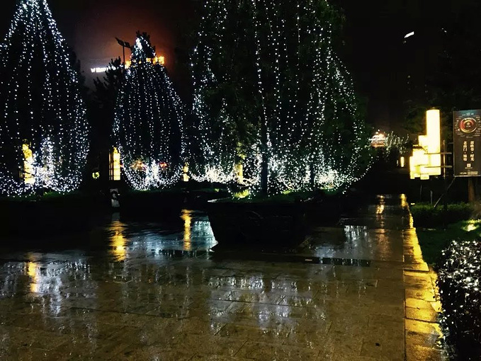 晚上回去路上的美景