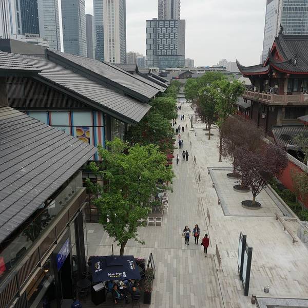 成都矩形太古里总平面图将绘制远洋变成多段线图片