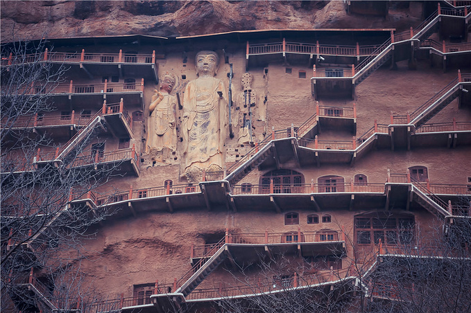 麦积山石窟图片