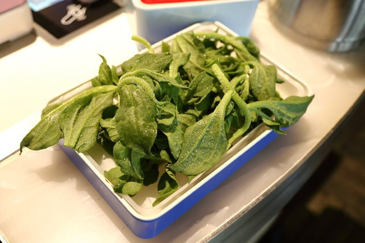 【排骨】鲜毛肚、鸭血、冰草、麻辣排骨全是墙炖排骨汤菜品怎么上色图片