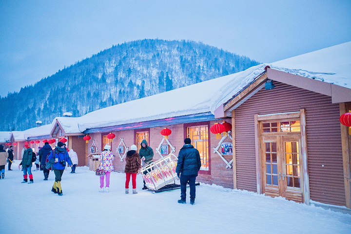 在这里买门票,然后坐景区的摆渡车.雪乡国家森林公园有两个门!