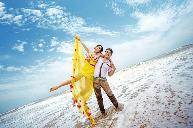 三亚拍婚纱照的旅行,2013,我们结婚了_三亚旅