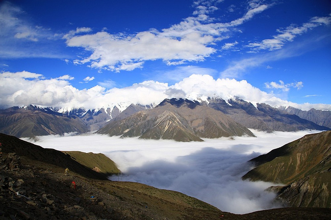 甘孜旅游攻略 2014 走在最美景观大道上  海拔4600m,运气很好,看见了