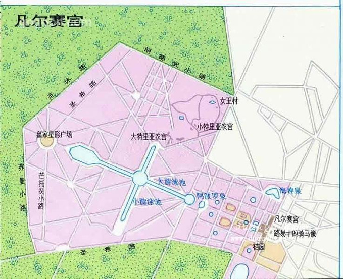 巴黎到凡尔赛宫距离图片