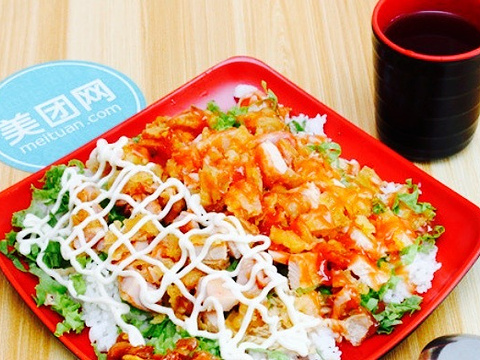 香辣炸鸡饭