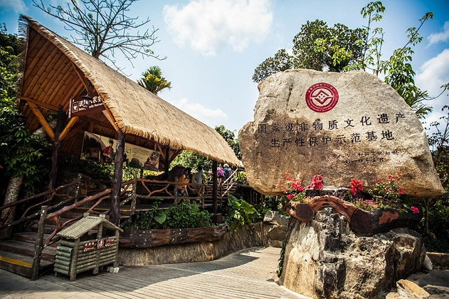 三亚槟榔谷文化旅游区黎苗特色簸箕餐