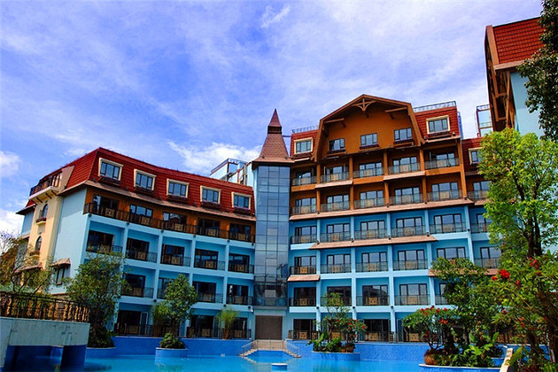 深圳东部华侨城黑森林酒店池景房 双人温泉 自助早餐