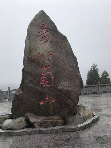 走上顶峰,不过今天比较大雾,看到的风景不多_南岳衡山风景名胜区&quot
